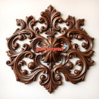 Wooden Antique Floral Carved Wall Art