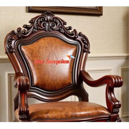 Star Enterprises Wooden Classic Designer Chair BDCH-078 - Image 3