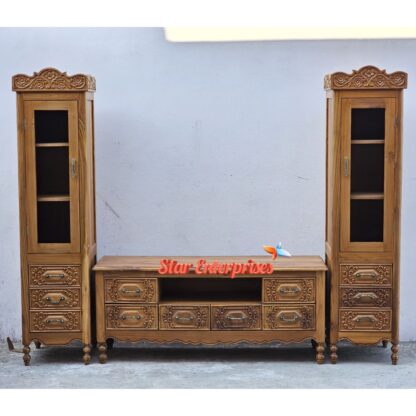 Wooden European Style TV Unit