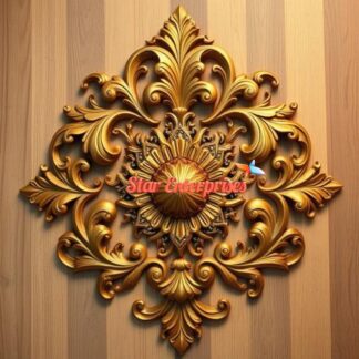 Wooden Floral Carved Wall Art