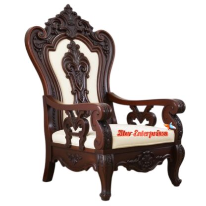 Star Enterprises Wooden Handcrafted Bedroom Chair BDCH-075 - Image 4