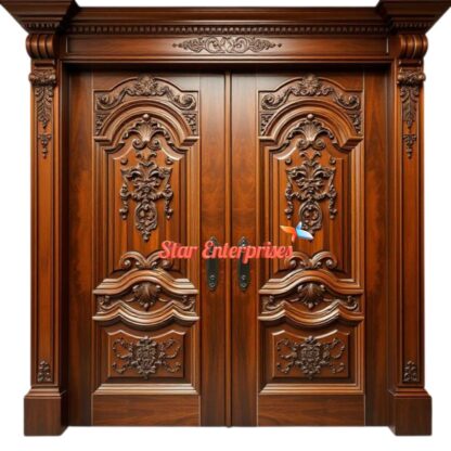 Star Enterprises Wooden Handcrafted Main Door Design DR-066 - Image 3