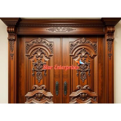 Star Enterprises Wooden Handcrafted Main Door Design DR-066 - Image 2