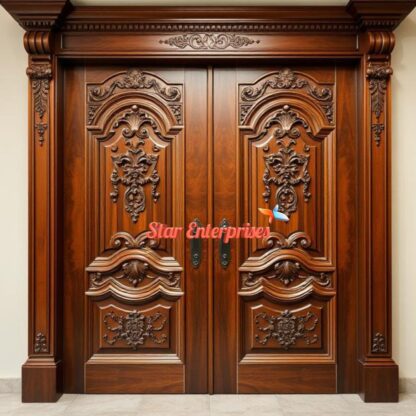 Wooden Handcrafted Main Door Design