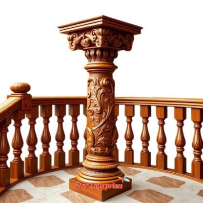 Star Enterprises Wooden Handcrafted Master Pillar PIL-055 - Image 3