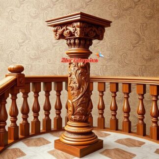 Wooden Handcrafted Master Pillar