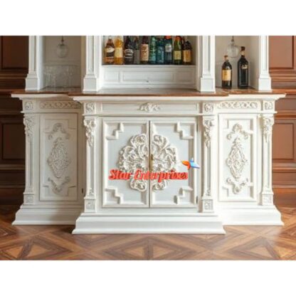 Star Enterprises Wooden Luxury Carved Bar Cabinet BAR-042 - Image 2