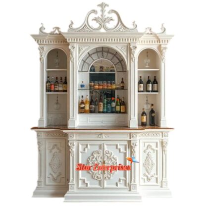 Star Enterprises Wooden Luxury Carved Bar Cabinet BAR-042 - Image 3