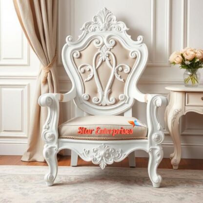 Star Enterprises Wooden Luxury Carved Chair BDCH-079 - Image 4