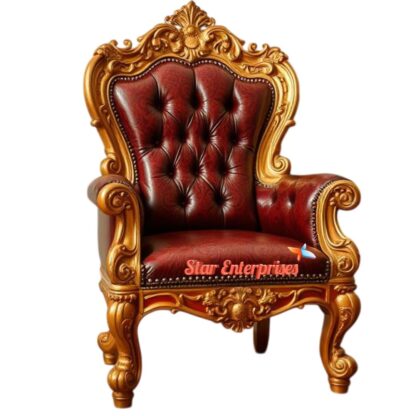 Star Enterprises Wooden Royal Carved Bedroom Chair BDCH-080 - Image 2