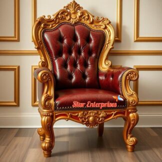 Wooden Royal Carved Bedroom Chair