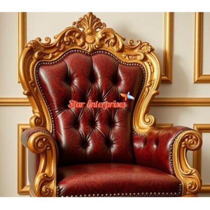 Star Enterprises Wooden Royal Carved Bedroom Chair BDCH-080 - Image 3