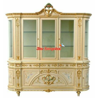 Wooden Royal Carved Crockery Unit