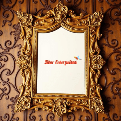 Star Enterprises Wooden Royal Carved Mirror Frame MF-056 - Image 3