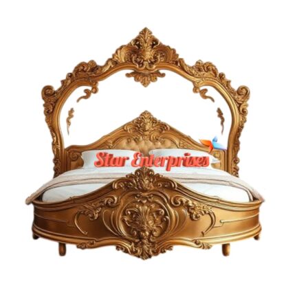 Star Enterprises Wooden Royal Carved Round Bed CBD-026 - Image 3