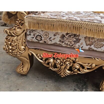 Star Enterprises Wooden Maharaja Three Seater Sofa Set SOFA-0113 - Image 2