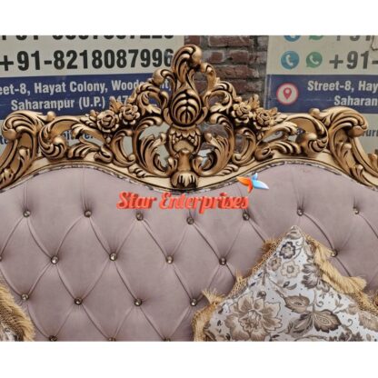 Star Enterprises Wooden Maharaja Three Seater Sofa Set SOFA-0113 - Image 3