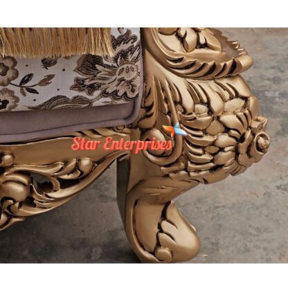Star Enterprises Wooden Maharaja Three Seater Sofa Set SOFA-0113 - Image 4