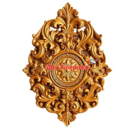 Star Enterprises Wooden Shiny Gold Carved Wall Art WD-030 - Image 2