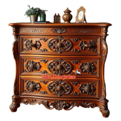 Star Enterprises Teak Wood Antique Chest of Drawers CHDR-042 - Image 2