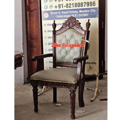 Star Enterprises Teak Wood Classic Dining Chairs DNGCHR-043 - Image 3