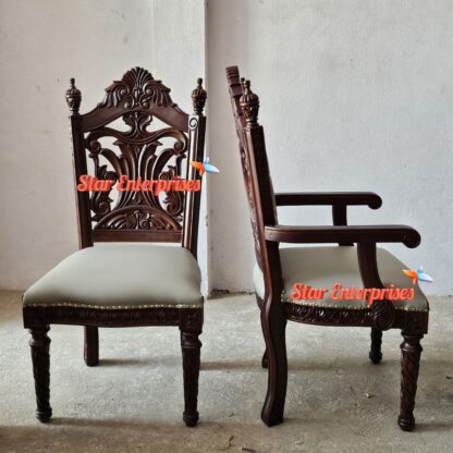 Star Enterprises Teak Wood Classic Dining Chairs DNGCHR-043 - Image 4