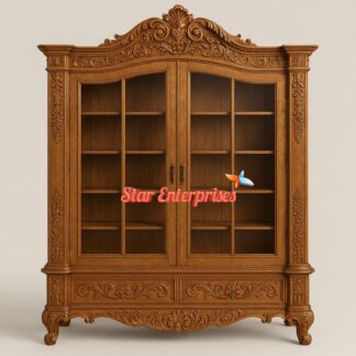 Teak Wood Modern Style Bookshelf