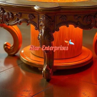 Star Enterprises Wooden Antique Carved Center Table TBL-060 - Image 3