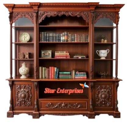 Star Enterprises Wooden Antique Handcrafted Bookshelf BSF-019 - Image 2
