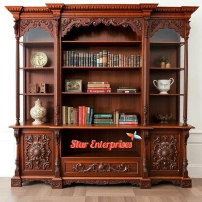 Star Enterprises Wooden Antique Handcrafted Bookshelf BSF-019 - Image 4