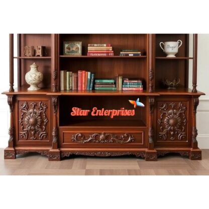 Star Enterprises Wooden Antique Handcrafted Bookshelf BSF-019 - Image 3