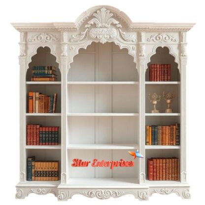 Star Enterprises Wooden Carved Designer Bookshelf BSF-020 - Image 2