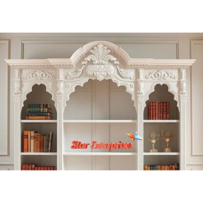 Star Enterprises Wooden Carved Designer Bookshelf BSF-020 - Image 3