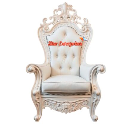 Star Enterprises Wooden Carved Maharaja Chair CHR-038 - Image 3