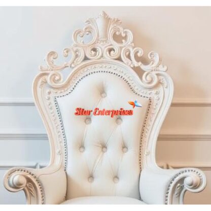 Star Enterprises Wooden Carved Maharaja Chair CHR-038 - Image 2