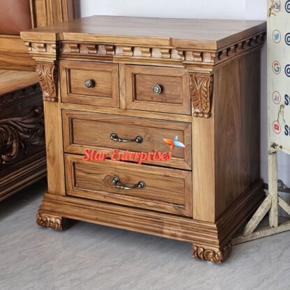 Star Enterprises Wooden Classic Bedside Table BDSD-056 - Image 2