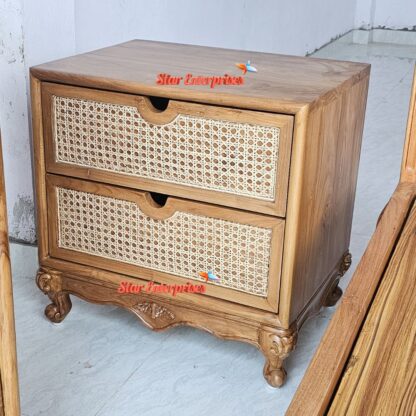 Star Enterprises Wooden Classic Bedside Table BDSD-053 - Image 3