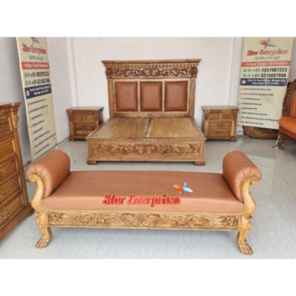 Star Enterprises Wooden Victorian Style Classical Bed BD-0137 - Image 8