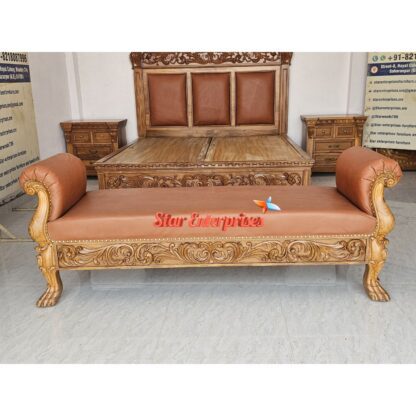 Star Enterprises Wooden Victorian Style Classical Bed BD-0137 - Image 9