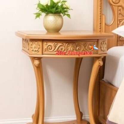 Star Enterprises Wooden Designer Bedside Table BDSD-055 - Image 3