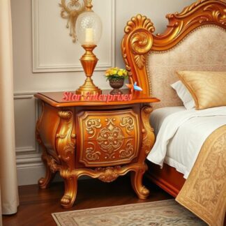 Wooden Handcrafted Bed Side Table