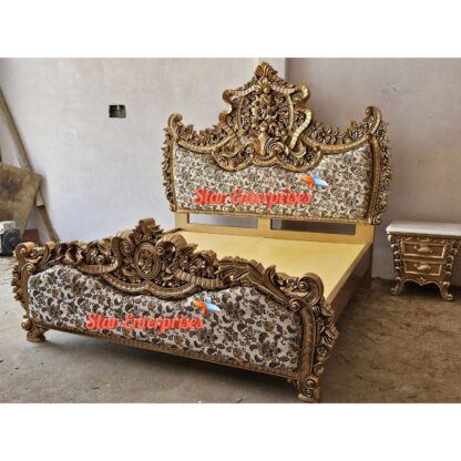 Star Enterprises Wooden High Quality Royal Maharaja Bed BD-0139 - Image 2