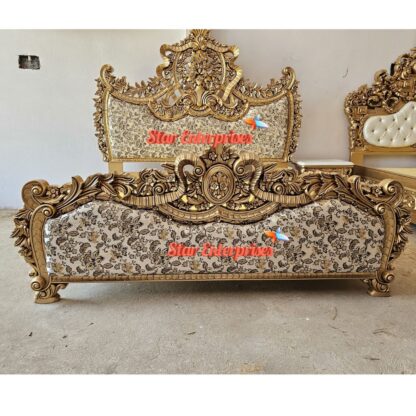 Star Enterprises Wooden High Quality Royal Maharaja Bed BD-0139 - Image 4