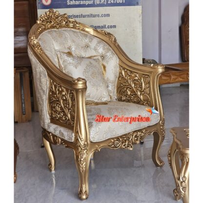 Star Enterprises Wooden Luxury Carved Chair BDCH-084 - Image 5