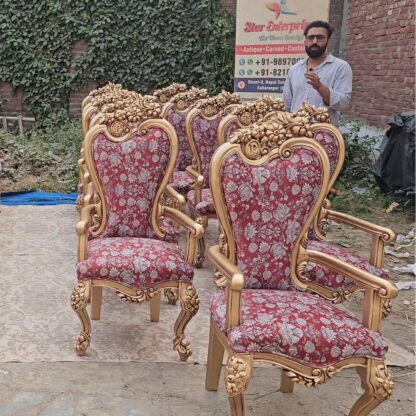 Star Enterprises Wooden Luxury Carved Chairs BDCH-081 - Image 2