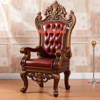 Wooden Luxury Carved King's Chair