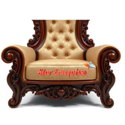 Star Enterprises Wooden Luxury King Size Chair CHR-040 - Image 2