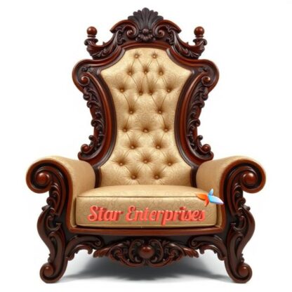 Star Enterprises Wooden Luxury King Size Chair CHR-040 - Image 4