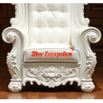 Star Enterprises Wooden Maharaja Carved Chair CHR-041 - Image 3