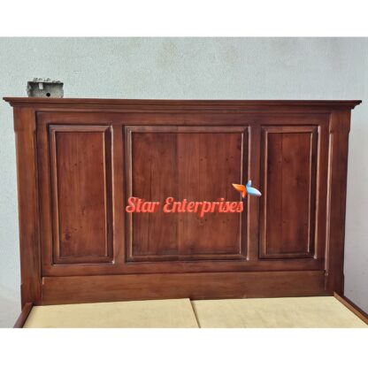 Star Enterprises Wooden Modern Style Double Bed BD-0135 - Image 5
